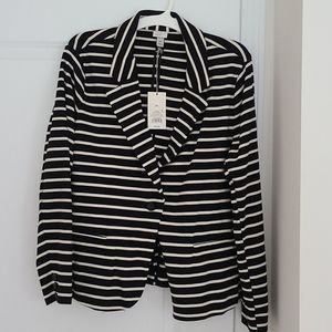 Stretch Blazer. Black/white. Size XXL. NWT